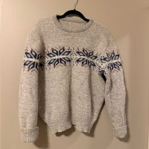 100% wool grey sweater